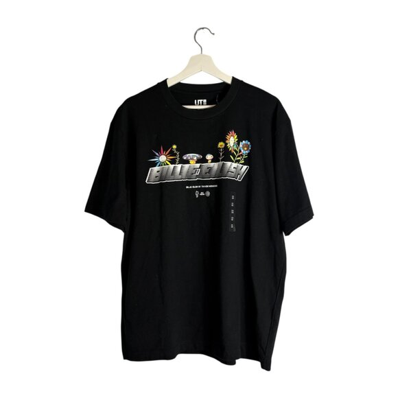 Uniqlo Billie Eilish Takashi Murakami Black Mens Graphic T-Shirt Tee Size Medium - Picture 4 of 12